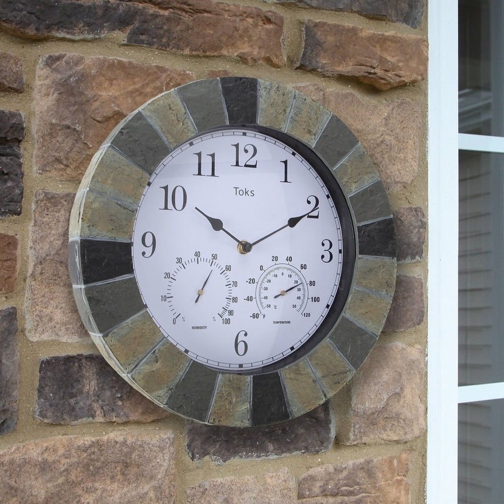 Lily's Home Slate Hanging Wall Clock - Picture 5 of 16